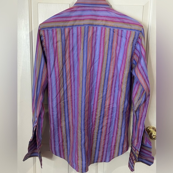 Robert Graham Men’s Medium Multicolor Stripe Button Down - Picture 2 of 10